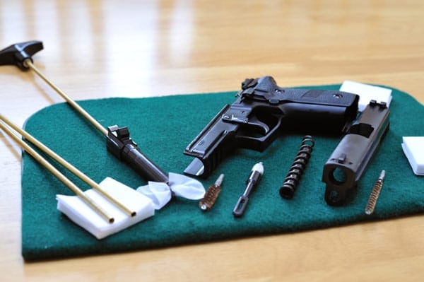 image showing the basics of gun cleaning