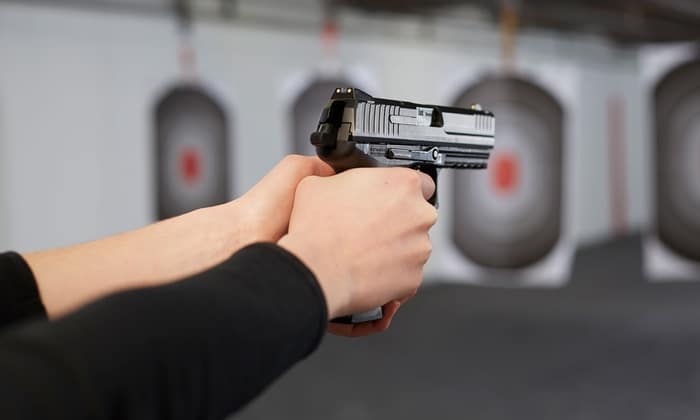 image of handgun proper handling