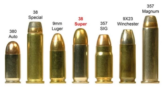 image showing the different bullet calibers compared