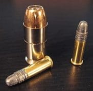 a picture of the 45 acp with two 22lr cartridges
