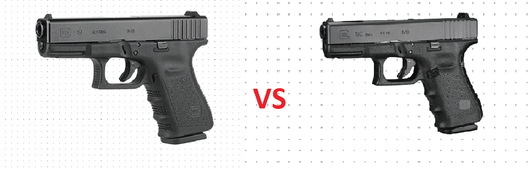 A picture of Glock 19 and Glock19C gen4