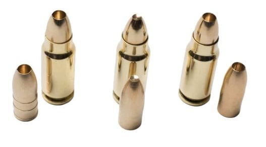 a picture of 7.5mm FK cartridges and bullets