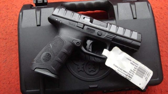 a picture of the Beretta APX with a price tag