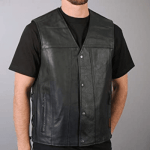 image of Hot Leathers Unisex-Adult Concealed Carry Leather Vest