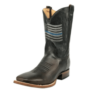 Roper Men's Concealed Carry Thin Blue Line Sidewinder Cowboy Boots - Brown