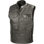image of SOA Mens Leather Club Style Vest