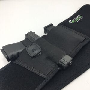 Belly Band Holster For Concealed Carry is made from Neoprene (same material used in knee and back braces) which stretches to fit a wide range of handguns