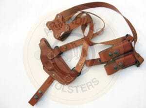 Armadillo Tan Leather Shoulder Holster Right Hand Draw for Glock