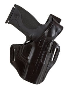 The Bianchi 56 Serpent Holster for 1911 has a reinforced rectangular snap for additional security