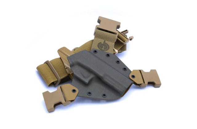 The Kenai Chest Holster for the Glock 20 is adjustable can be worn low on the chest