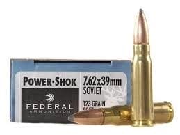Box of 7.62x39mm ammo Federal Power-Shok