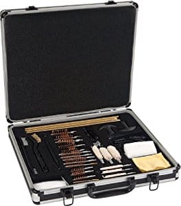 The Allen Deluxe Gun Cleaning Kit comes in a tough case