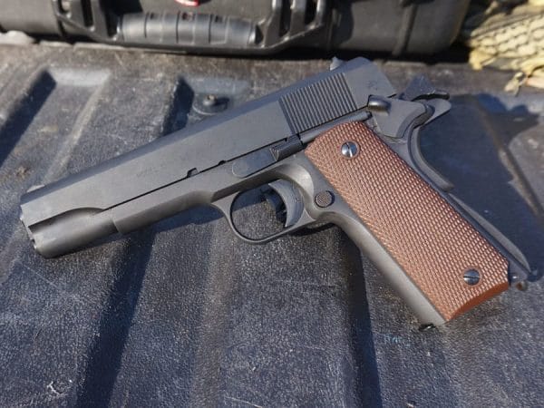 The Auto-Ordnance AO 1911A1 semi automatic pistol