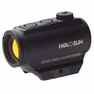 The AR optic Holosun HS403B will automatically turn on when you pick up the rifle