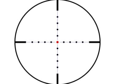 image of a mil dot reticle