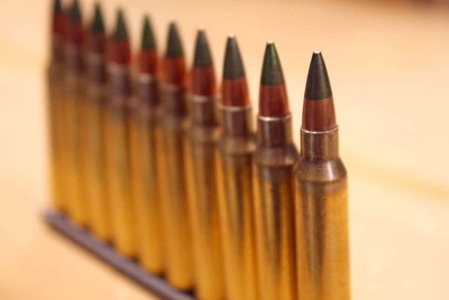 AR-15 Green Tip 5.56 Ammo green tips are similar to ball ammo but have a penetrator, with a steel piece in it