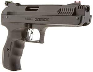 The Beeman Marksman P17 pistol has a single-stroke pistol and comes with fiber optic sights