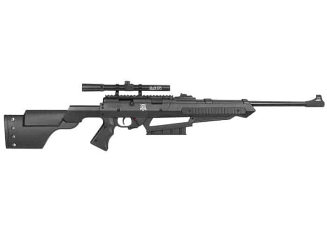 The Black Ops by Bear River Holdings Junior Sniper Rifle offers a tactical rail system and fiber optic sights