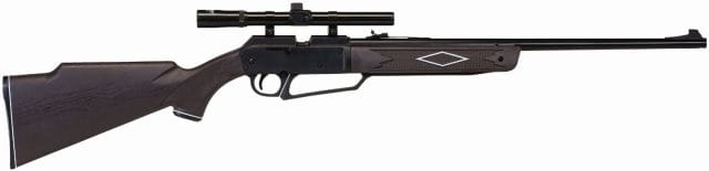 The Daisy Outdoor Products 880 Rifle shoots 800 feet per second shooting velocity and is a 1.77 caliber pellet rifle
