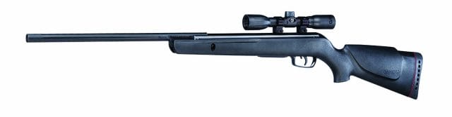 The Black Gamo Varmint is a 0.177 caliber rifle firing at 1,250 feet per second