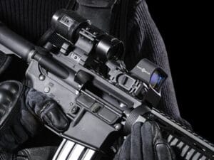 The SIGHTMARK ULTRA SHOT M-SPEC REFLEX SIGHT dual-pane lens system is great due to no parallax and a built-in laser