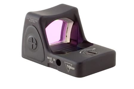 image of a red laser scope sight