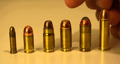 The10mm caliber bullet with 135-180 grain range shoots a more controlled shot and is more precise