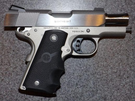The Colt Defender has a smooth-operating and flared ejection port.
