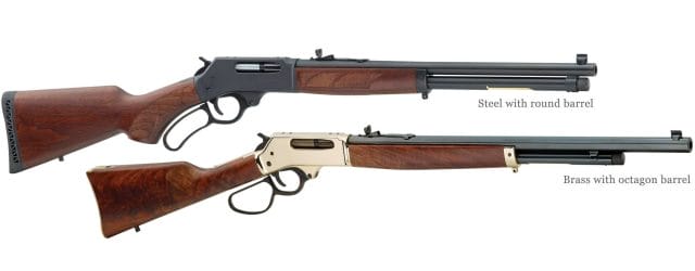 image of the Henry .45-70 Lever Action in brass and steel 2017