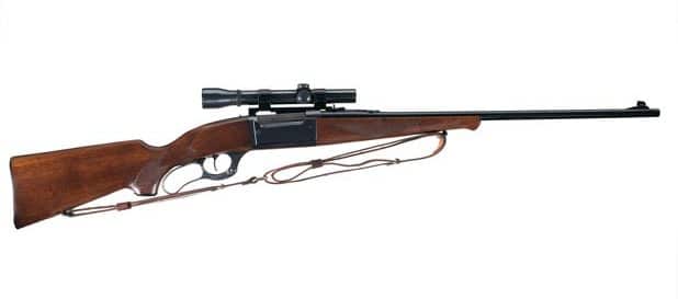 Savage model 99 lever action rifle with scope 