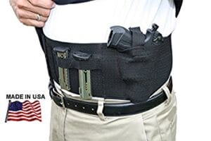 Alpha Holster Belly Band Gun 1911 Cross Draw Holster comes with Dual Magazine Pouch