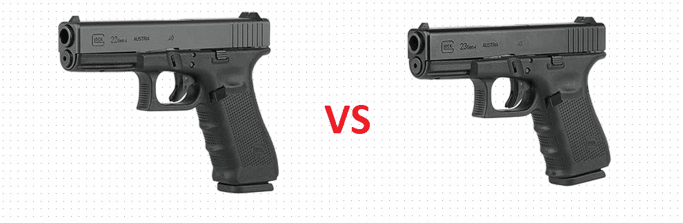 image of glock comparison 22 vs 23