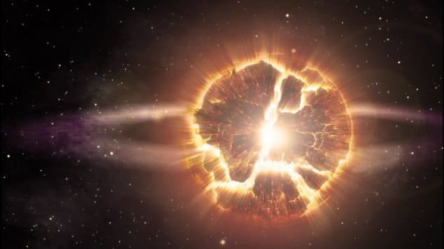 A supernova exploding