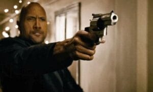 The Ruger Super Redhawk Alaskan revolver looks about right when Dwayne Johnson holds it