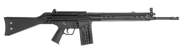 The Century Arms C308 .308 semi-automatic rifle uses a 5 round or 20 round detachable box magazine and is very similar to the HK G3