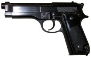 a picture of the first M92 with a step slide
