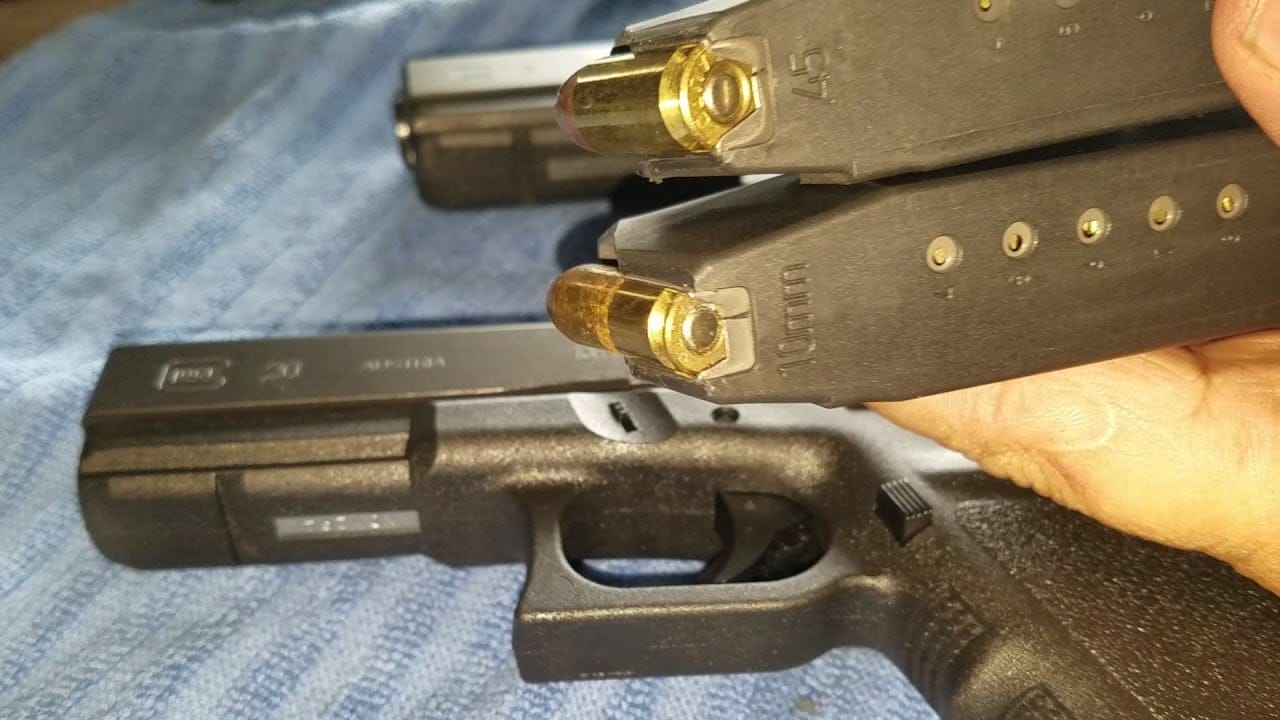 Glock 20 and a Glock 21