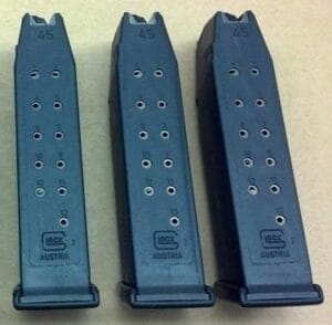 a picture of the Glock 21 Gen4's 13-round mags