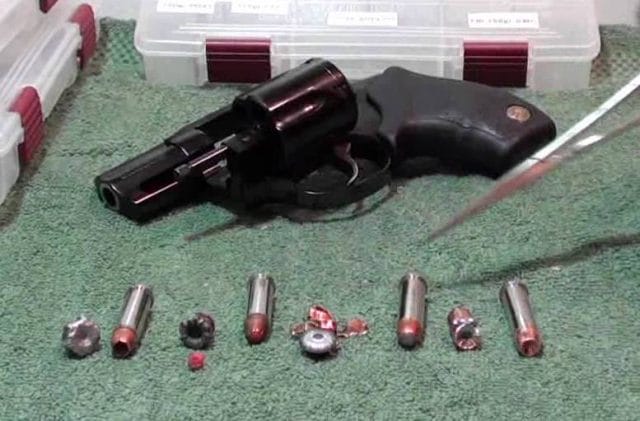 .38 special in Taurus 605 357 magnum with different types of bullets