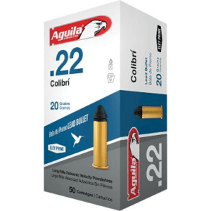 Aguila Colibri Subsonic 22 LR Ammo is quiet and does not standard powder