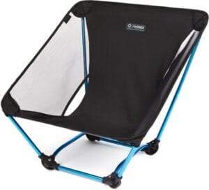 The Helinox Ground Chair features a really lightweight, comfortable, and packable structure that fits easily in all kinds of packs