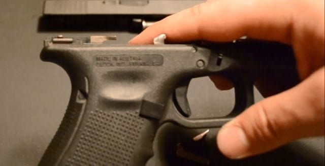 a picture of the Gen 4 Trigger Bar bulge filed smooth