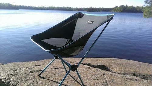 Helinox Chair One Camp Chair on the lake