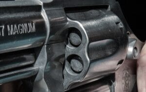 .357 loaded revolver cylinder
