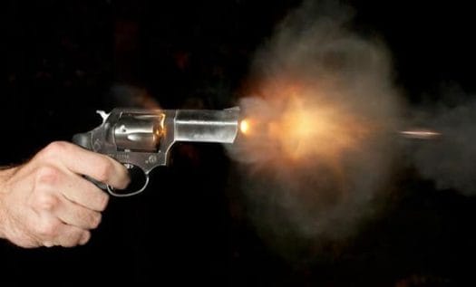 .327 Federal Magnum revolver's muzzle flash