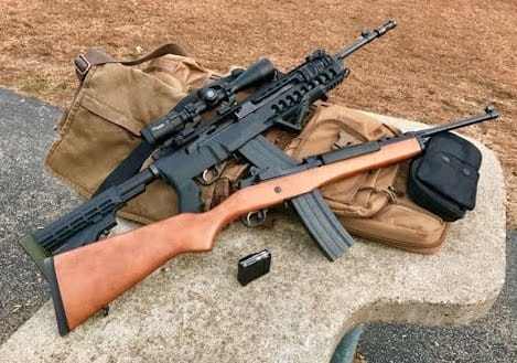 Ruger mini 14 rifles in different variations 