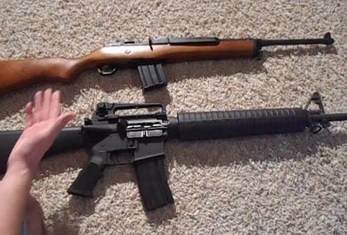 The Ruger Mini 14 compared to an AR-15