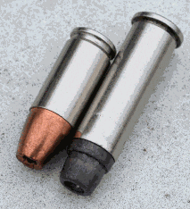 A 9mm and a 38 special bullet