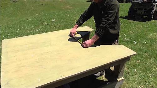 Building a shooting bench made of wood