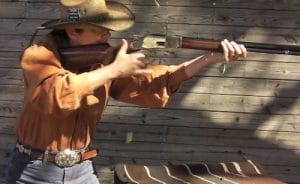 cowboy action shooting using a single action rifle